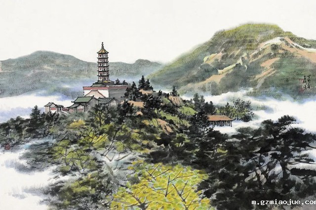 李呈修 : 玉泉山高 ,46cm x 68cm 李呈修 : 玉泉山高 ,46cm x 68cm